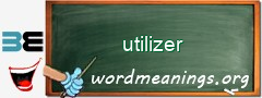 WordMeaning blackboard for utilizer